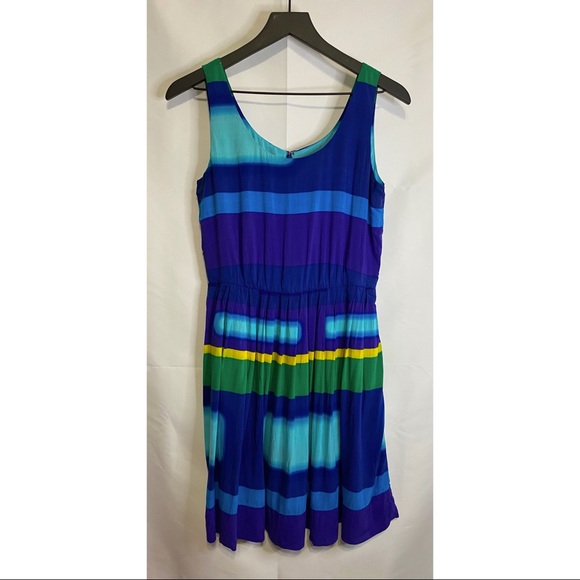 Calvin Klein Multi Color Fit & Flare Dress Size 8P - Picture 1 of 7
